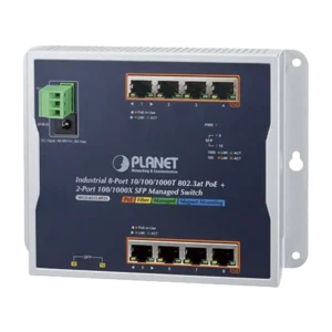 Switch Industrial PoE Administrable de Pared Capa