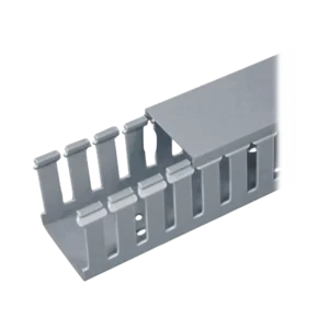 Canaleta Ranurada de PVC con Tapa, Tipo F, 32 mm d