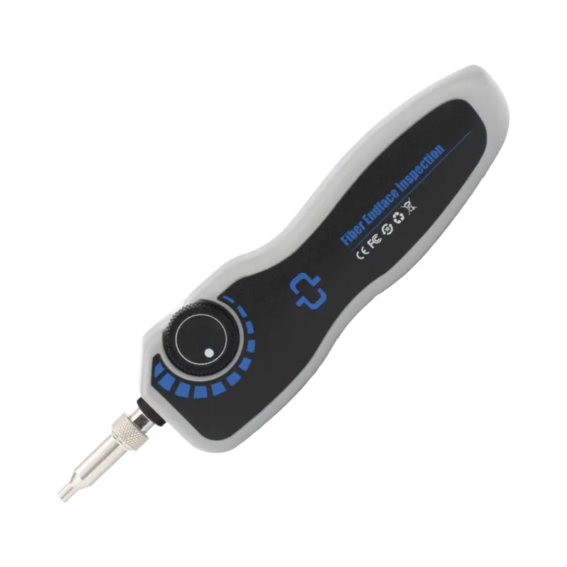 Microscopio para inspección de conectores de fibra óptica