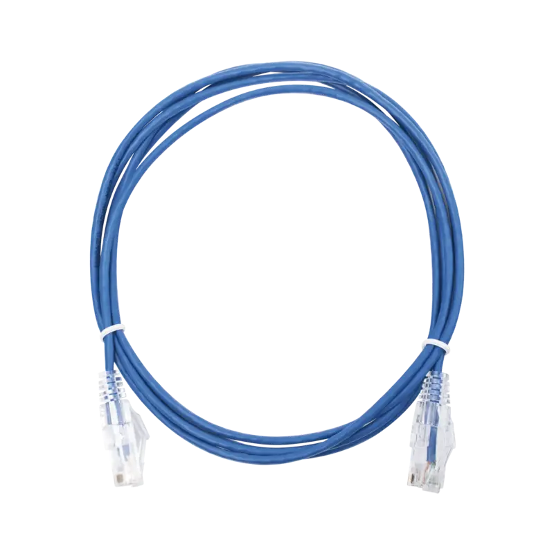 Cable de Parcheo Slim UTP Cat6 - 2 m Azul Diámetro Reducido