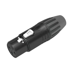 Conector XLR hembra - Carcasa Enchapada en Negro -