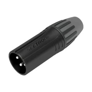XLR conector de cable macho, carcasa enchapada en