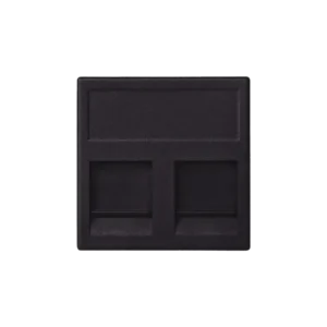 Módulo Color Grafito con 2 Espacios para Jacks Key