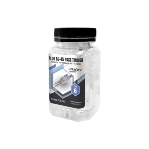 Bote con 100 Plugs Pass through RJ45 Cat6 sin blin