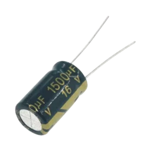 Capacitor Electrolítico de Aluminio, Radial de 1500 mcFd, 16