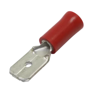Terminal tipo macho aislada  22  16 AWG  Rojo  Paquete de 25