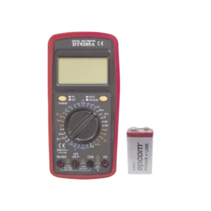 KIT Multímetro Digital DT9205A 600 Vcc   Vca  CATII,  con Pa