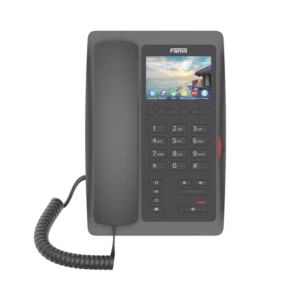 H5W Color NegroTeléfono IP WiFi para Hotelería, profesional