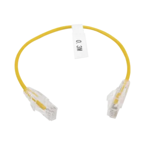 Cable de Parcheo Slim UTP Cat6  30 cm Amarillo Diámetro Redu