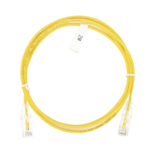 Cable de Parcheo Slim UTP Cat6  2 m Amarillo Diámetro Reduci