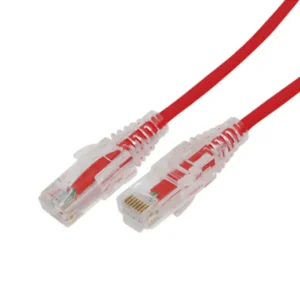 Cable de Parcheo Slim UTP Cat6A  0.5 m Rojo, Diámetro Reduci