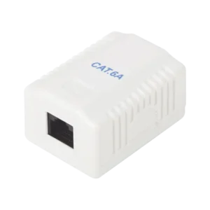 Caja de pared con 1 puerto, incluye 1 jack UTP Cat6A