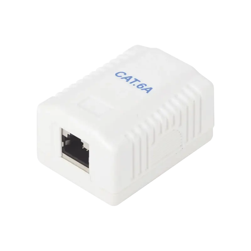 Caja de pared con 1 puerto, incluye 1 jack STP Cat6A