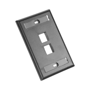 Placa de Pared Vertical, Salida Para 2 Puertos Keystone, Con