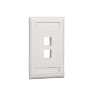 Placa de Pared Vertical, Salida Para 2 Puertos Keystone, Con