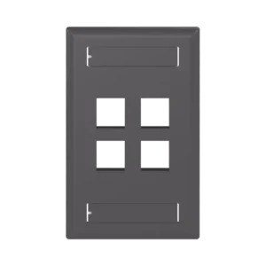 Placa de Pared Vertical, Salida Para 4 Puertos Keystone, Con