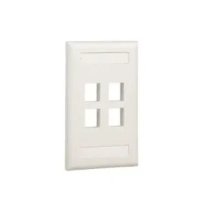 Placa de Pared Vertical, Salida Para 4 Puertos Keystone, Con