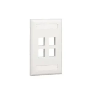 Placa de Pared Vertical, Salida Para 4 Puertos Keystone, Con