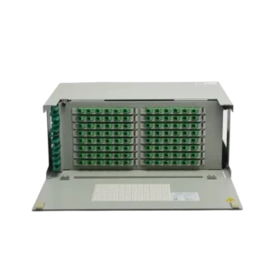 Distribuidor de Fibra Óptica para 96 empalmes, con 96 acopla