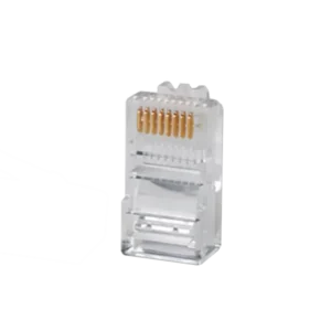 Plug RJ45 Cat5e, Para Cable UTP Calibre 22 a 26 AWG, Chapado