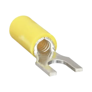 Terminal tipo horquilla  espada  aislada  12  10 AWG  Amaril