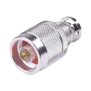 Adaptador en Línea, de Conector N Macho a BNC Macho, Plata O