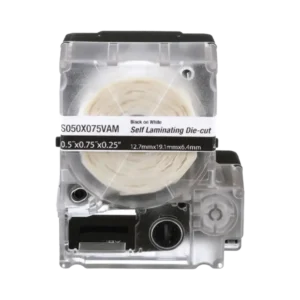 Casete de 300 Etiquetas Autolaminadas de 19.1 x 25.4 mm, par