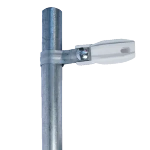 Aislador de paso o esquina de color Blanco con abrazadera in