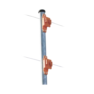 Aislador de Paso color Naranja reforzado para cercos eléctri