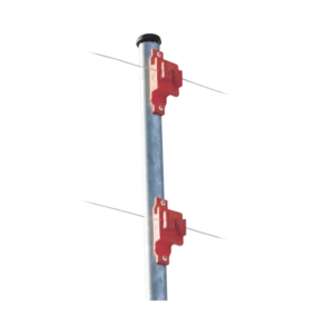 Aislador de Paso color Rojo reforzado para cercos eléctricos