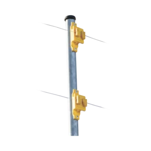 Aislador de Paso color Amarillo reforzado para cercos eléctr