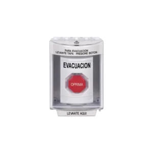 Botón de Evacuación, Cubierta de Policarbonato Súper Resiste