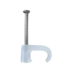 Grapa para cable plano de 3mm color transparente 100pzs