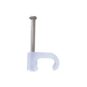 Grapa para cable plano de 4mm color transparente 100pzs 3208