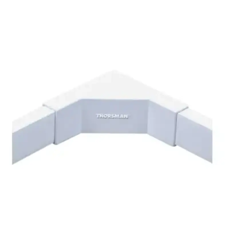 Esquinero interior color blanco de PVC auto extinguible, pa