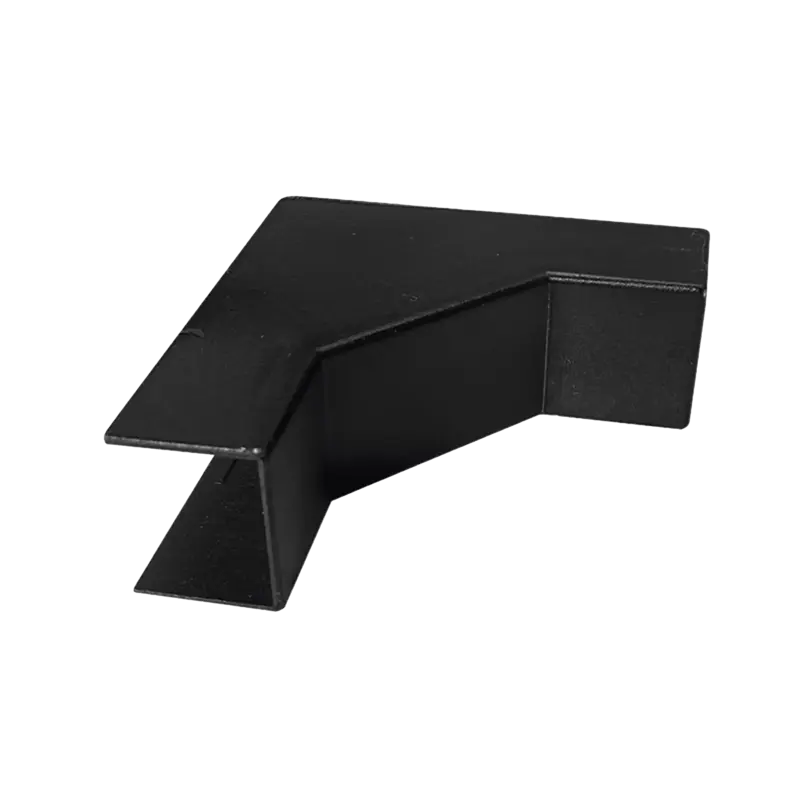 Esquinero Interior Color Negro de PVC Auto Axtinguible, Para